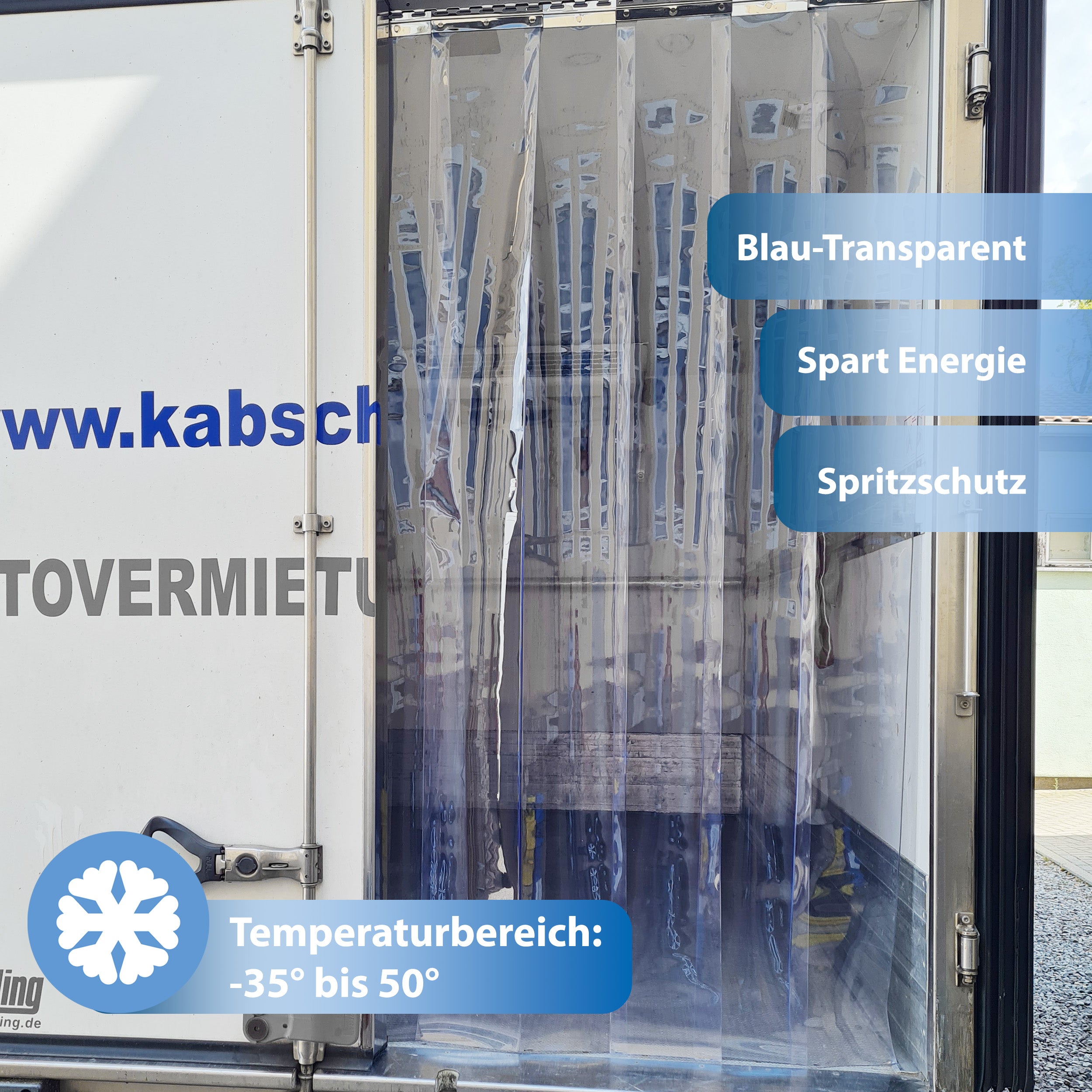 PVC Streifenvorhang Kühlhaus Breite 1,35 m / Stärke 2 mm