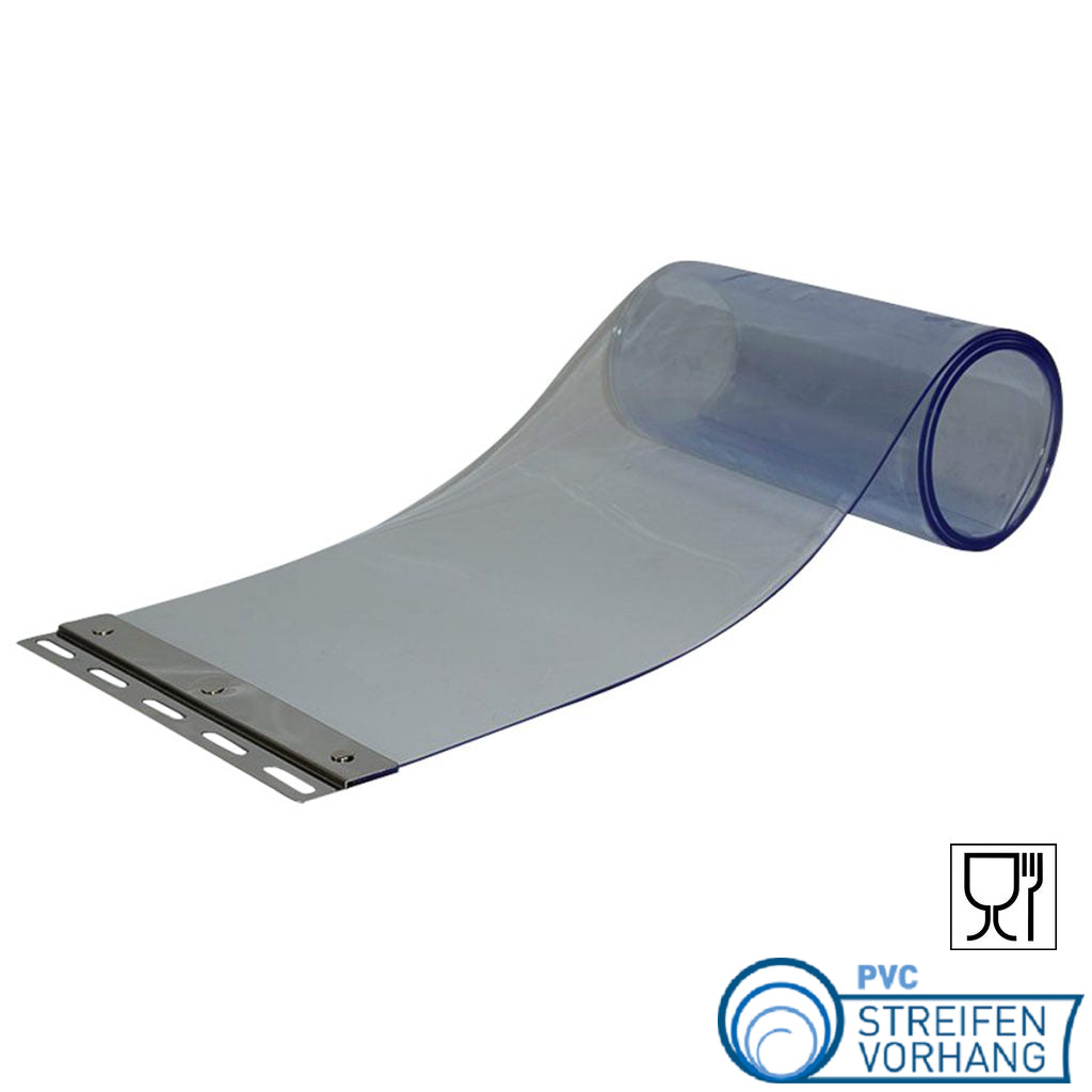 PVC Streifenvorhang Lebensmittelecht Breite 1,85 m / Stärke 2 mm