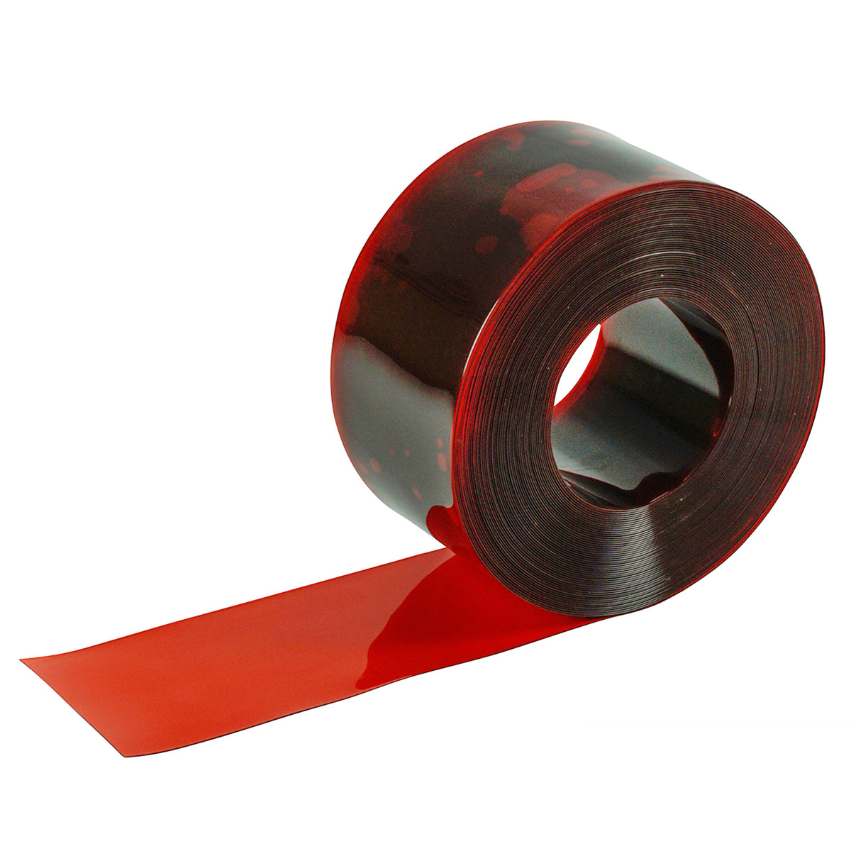 Pvc Strifen ROT-TRANSPARENT - PVC Streifen Shop